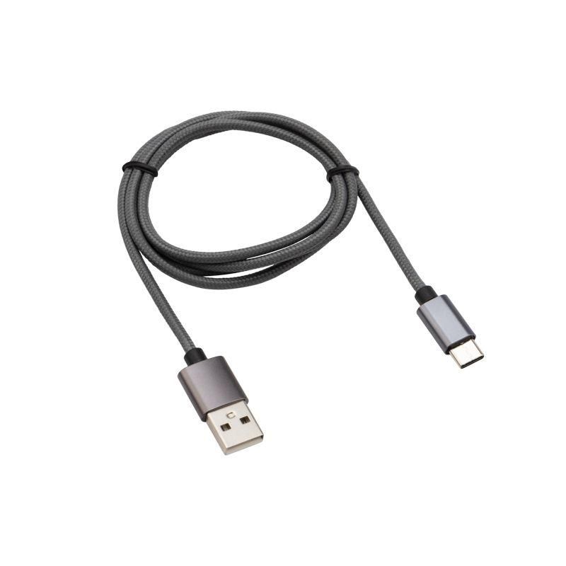 кабель usb-type-c 3а 1м графит нейлон rexant 18-1896 от BTSprom.by