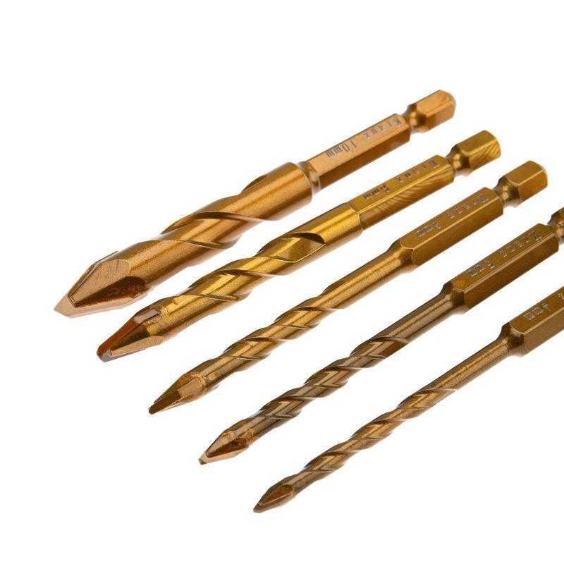  Набор сверл по стеклу и керамике 4-10мм сухое сверление пластик. кейс (5 предметов) Kranz KR-91-0653 фото в каталоге от BTSprom.by