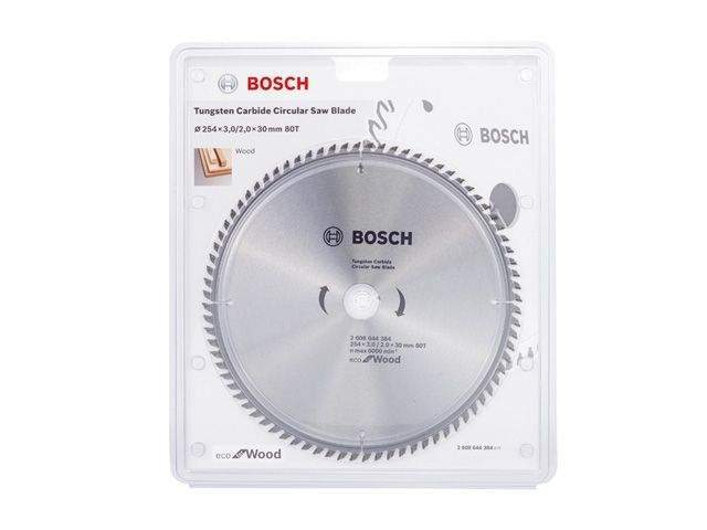 диск пильный 254х30 мм 80 зуб. по дереву eco wood bosch ( твердоспл. зуб) от BTSprom.by