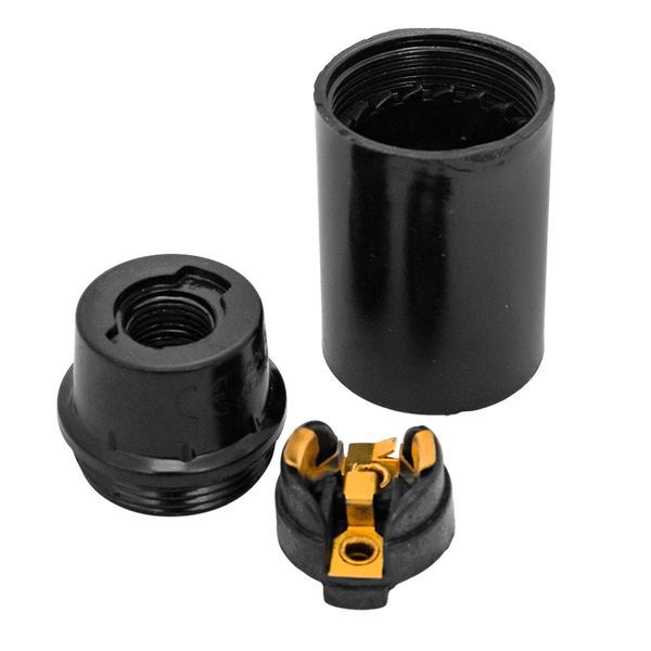  Патрон E14 карболитовый подвесной черн. EKF LHC-E14-s-s фото в каталоге от BTSprom.by