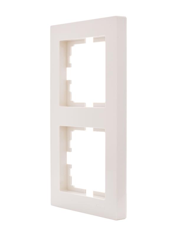  Рамка 2-местн. вертик. VESNA кремов. LEZARD 742-0300-152 фото в каталоге от BTSprom.by
