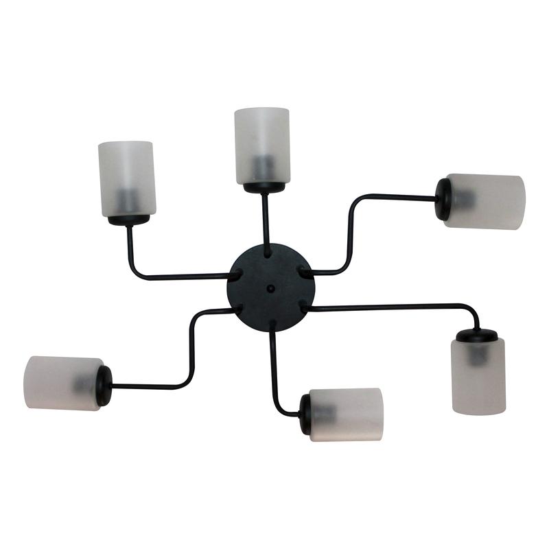  Светильник "Техно" 162 черн. (плафон 8461) НСБ 01-6х60-114 Е27 ИУ Элетех 1005404589 фото в каталоге от BTSprom.by