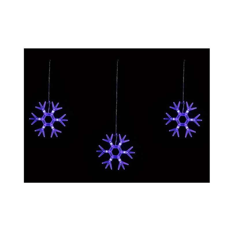 гирлянда светодиодная "снежинки-1" uld-e1503-036/dta blue ip20 snowflakes-1 1.5х3м 6 подвесов 36led uniel ul-00001406 от BTSprom.by