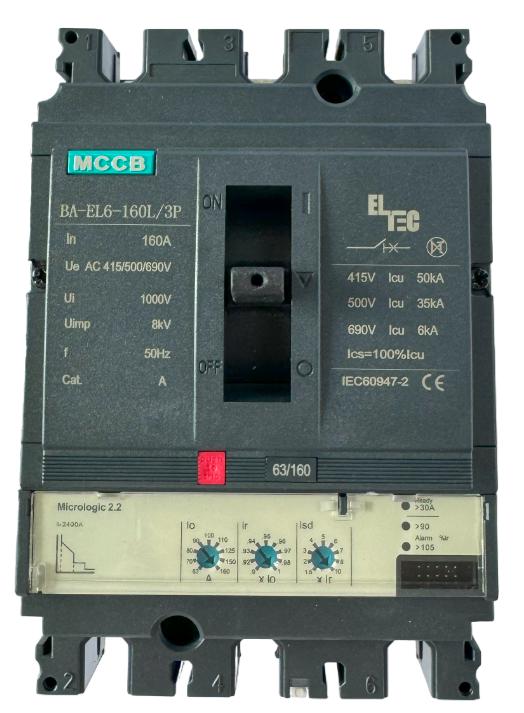  Выключатель автоматический MCCB BA-EL6-160L/3P 160А (электронный Micrologic 2.2 ICU:50KA) ELTEC 1222160 фото в каталоге от BTSprom.by