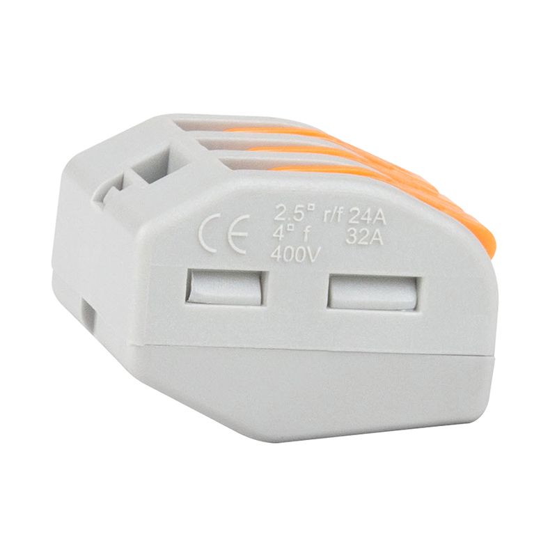  Клемма строительно-монтажная OptiKit СМК 222-413 с рычагом 3 отверстия 0.2-2.5(4.0)кв.мм КЭАЗ 351063 фото в каталоге от BTSprom.by