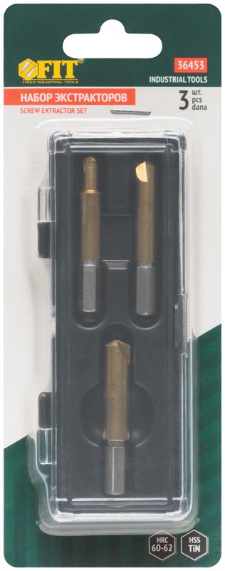  Набор экстракторов профи быстрорежущая HSS сталь 3шт FIT 36453 фото в каталоге от BTSprom.by