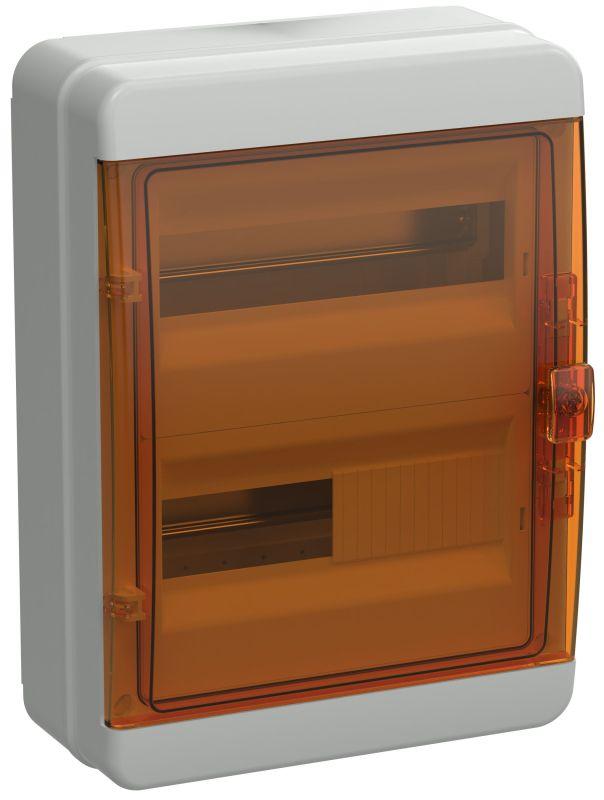 корпус кмпн-24 tekfor ip65 оранж. прозр. дверь пластик. iek tf5-kp72-n-24-65-k03-k09 от BTSprom.by