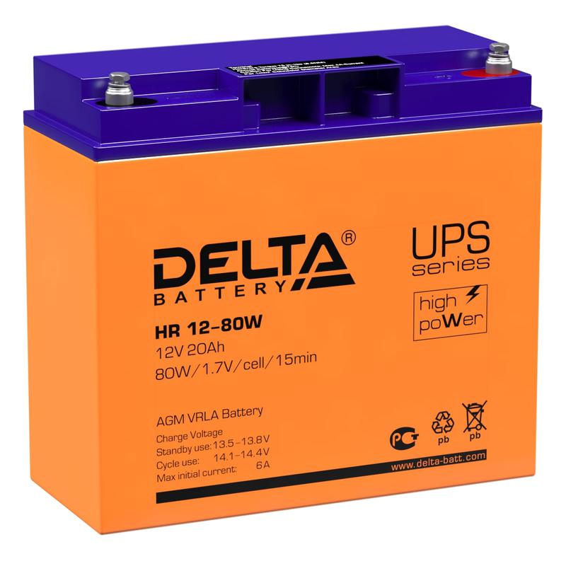 аккумулятор ups 12в 20а.ч hr 12-80 w delta 4614010630007 от BTSprom.by