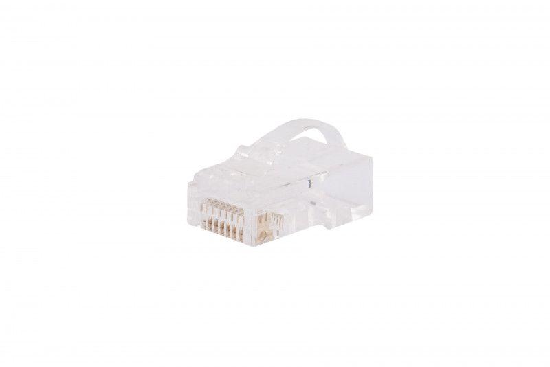 разъем легкой оконцовки rj45 (8p8c) под витую пару кат.5e язычок arch микродюйм plez-8p8c-ua-c5-100 универс. (для ож и мдж кабеля) (уп.100шт) hyperline 445724 от BTSprom.by