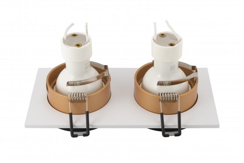  Светильник 50Вт GU10 IP20 встраив. алюм. черн./зол. DENKIRS 598764 фото в каталоге от BTSprom.by