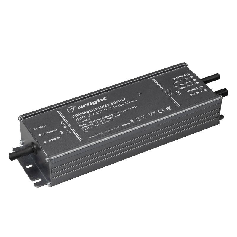 блок питания arpv-lg24250-pfc-0-10v-cv-cc 24в 10.4а 250вт ip67 металл arlight 036936 от BTSprom.by