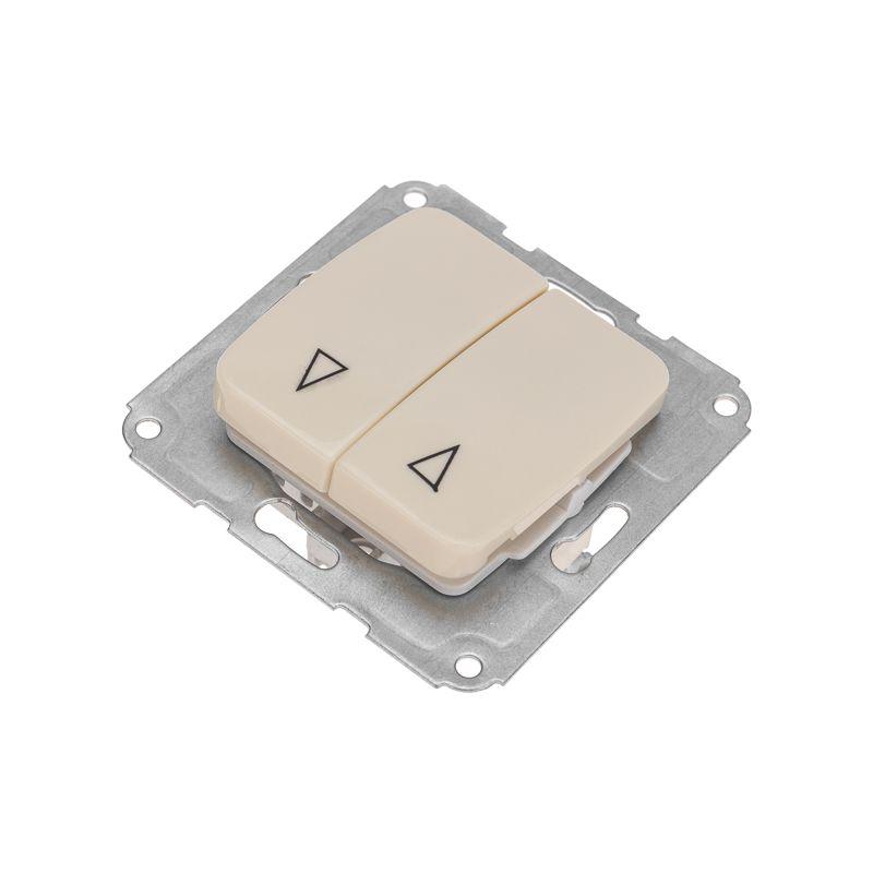  Выключатель для жалюзи 2-кл. СП DEA 10А механизм беж. Kranz KR-78-0239 фото в каталоге от BTSprom.by