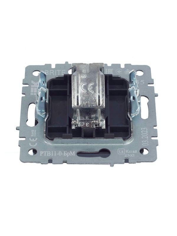  Розетка телевизионная оконечная TV СП Brite РТВ11-0-БрМ механизм маренго IEK BR-A10-O-K35 фото в каталоге от BTSprom.by