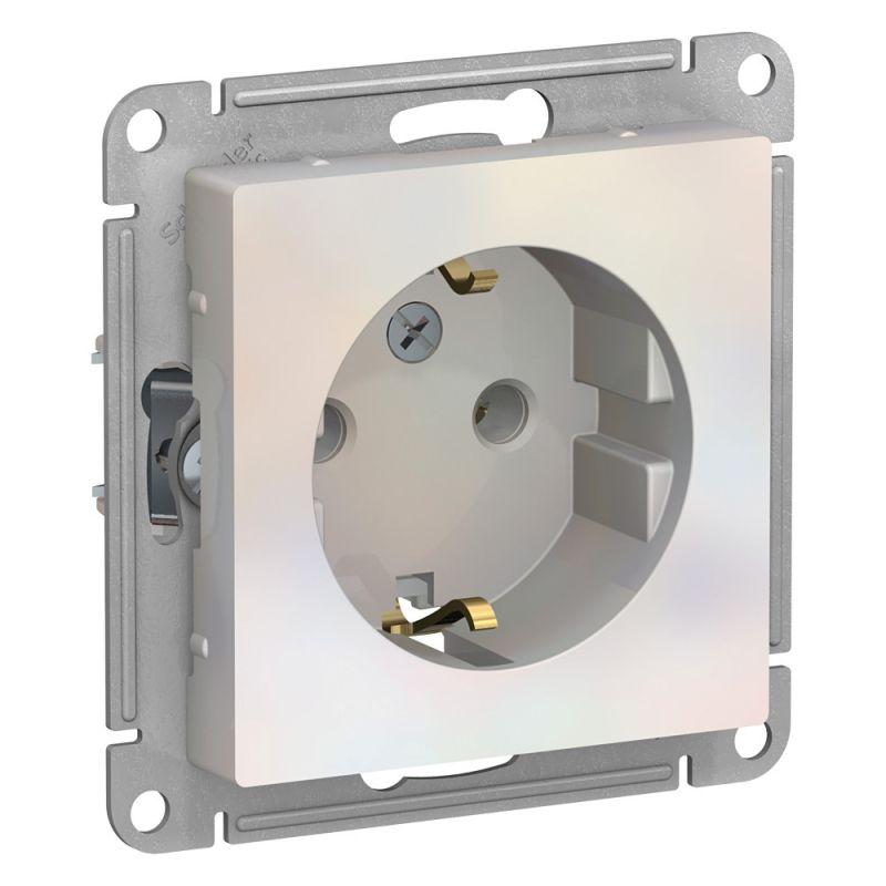 розетка 1-м сп atlasdesign 16а ip20 с заземл. механизм жемчуж. se atn000443 от BTSprom.by