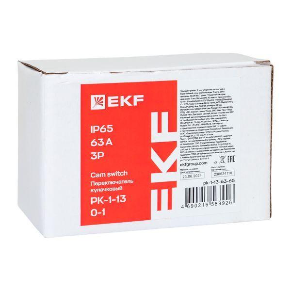  Переключатель кулачковый ПК-1-13 3п 63А "0-1" IP65 EKF pk-1-13-63-65 фото в каталоге от BTSprom.by