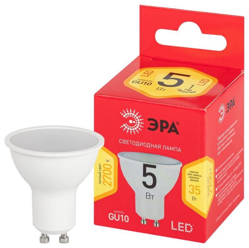 лампа светодиодная red line led mr16-5w-827-gu10 r 5вт mr16 софит 2700к тепл. бел. gu10 эра б0051852 от BTSprom.by
