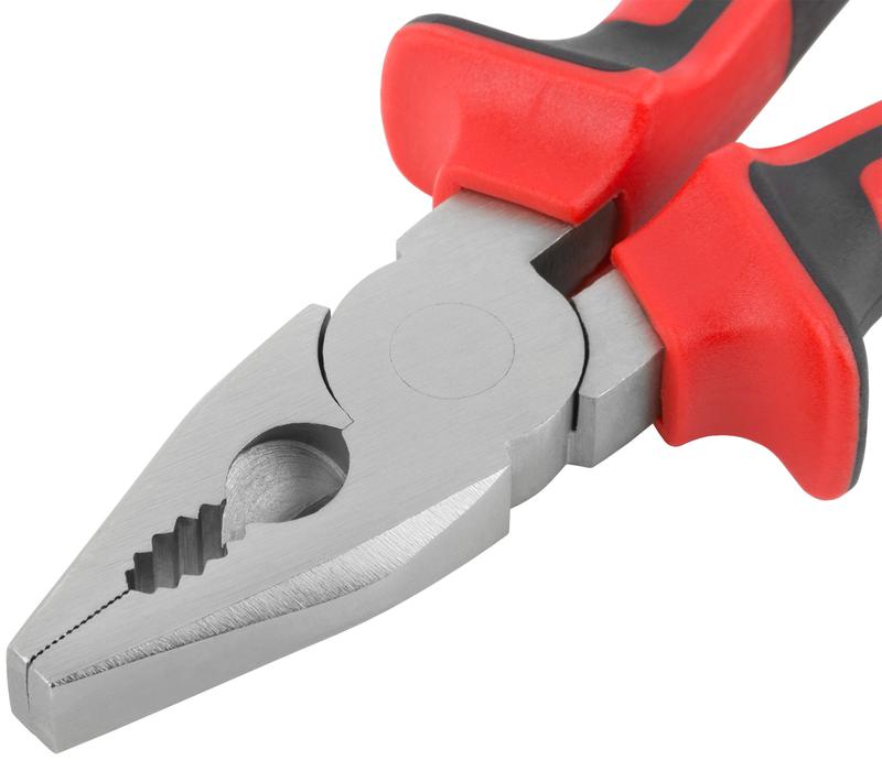  Плоскогубцы комбинированные "Тренд" 180мм двухцветные прорезиненные ручки хром-никелевое покрытие КУРС 47565 фото в каталоге от BTSprom.by