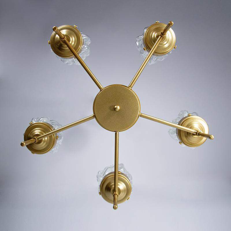  Светильник "Фламенко" 151 НПБ 01-5х40-101 Е14 [ИМ] подвесной зол. Элетех 1005405319 фото в каталоге от BTSprom.by