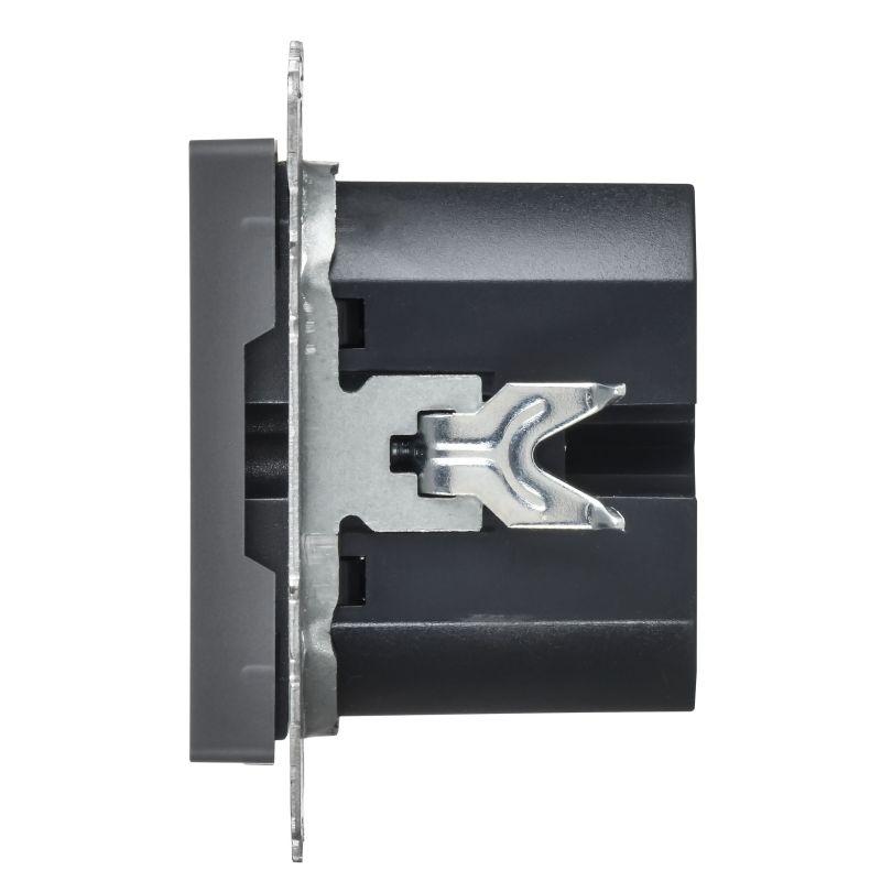  Розетка СП BRITE РЮ11-2-БрГ USB A+C 45Вт высокоскор. заряд. графит IEK BR-U22-045-K53 фото в каталоге от BTSprom.by