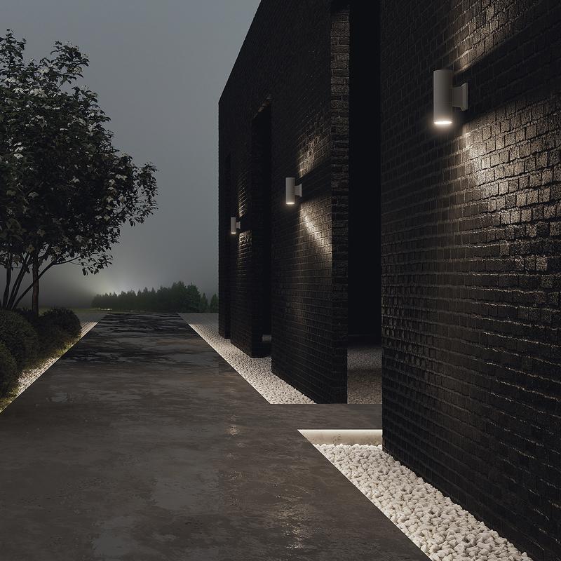  Светильник Bowery 2х50Вт GU10 IP54 бра настен. Maytoni O574WL-02GR фото в каталоге от BTSprom.by