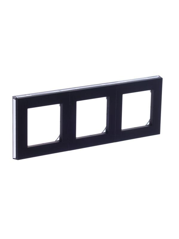  Рамка Levit 3п антрацит/дым. черн. ABB 2CHH015030A6063 фото в каталоге от BTSprom.by