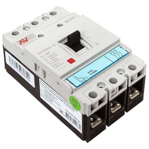  Выключатель автоматический 3п 16А 35кА AV POWER-1/3 TR AVERES EKF mccb-13-16-TR-av фото в каталоге от BTSprom.by