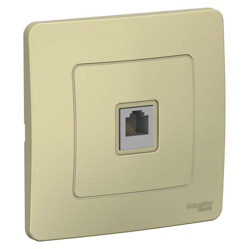 розетка телефонная 1-м сп blanca rj11 беж. se blnis011007 от BTSprom.by