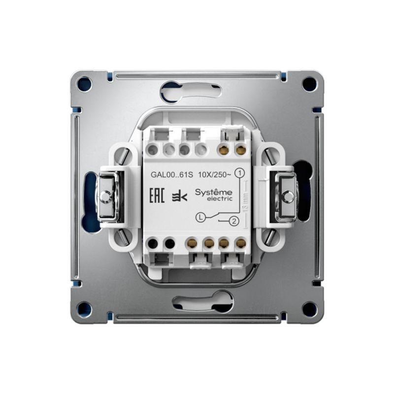  Переключатель 1-кл. ArtGallery 10AX быстрозажим. клем. механизм аквамарин SE GAL001161S фото в каталоге от BTSprom.by