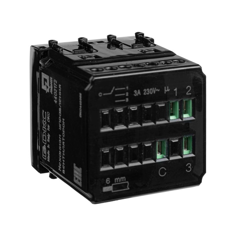  Механизм управления вентиляторами 2мод. Avanti "Черный квадрат" DKC 4402172 фото в каталоге от BTSprom.by