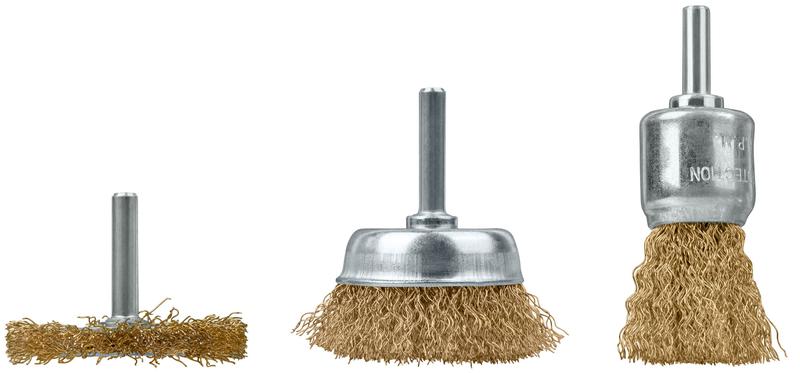  Корщетки со штифтом набор 3шт (колесо 50мм/чашка 50мм/венчик 25мм) FIT 38563 фото в каталоге от BTSprom.by