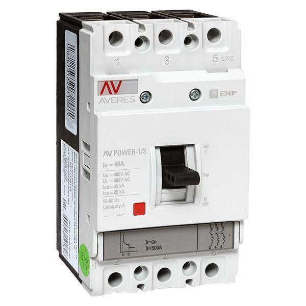 выключатель автоматический 3п 40а 35ка av power-1/3 tr averes ekf mccb-13-40-tr-av от BTSprom.by