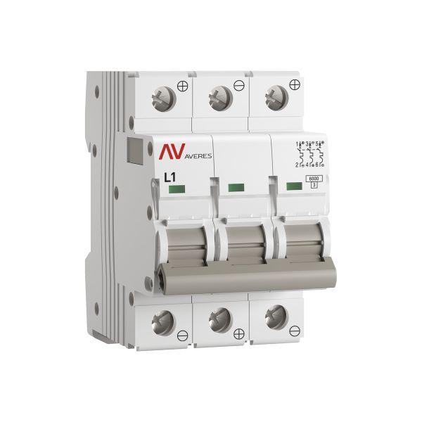 выключатель автоматический модульный 3п l 1а 6ка av-6 dc averes ekf mcb6-dc-3-01l-av от BTSprom.by