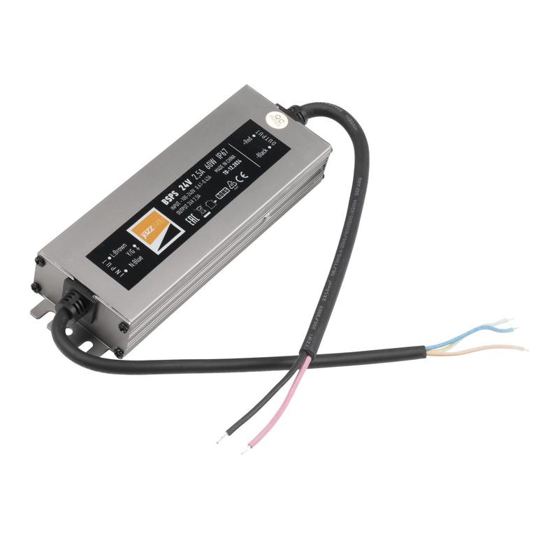  Блок питания для светодиодной ленты 60Вт 2.5А 24В IP67 BSPS влагозащ. метал. Pro JazzWay 5015524 фото в каталоге от BTSprom.by