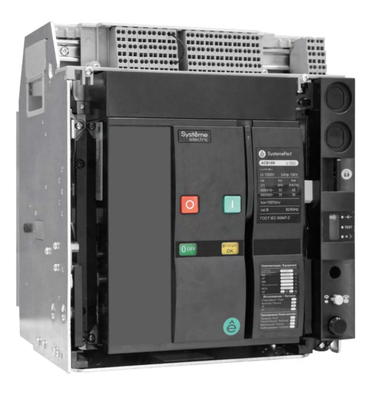 выключатель-разъединитель воздушный 3п 1000а systemepact acb16na выкатн. гп mch+mx+xf ac 230в se spa16na103dhnn54ru от BTSprom.by