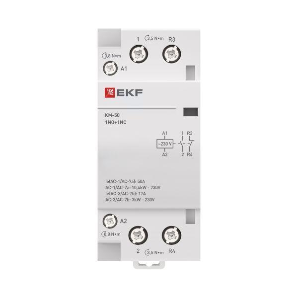  Контактор модульный КМ 50А NО+NC (2 мод.) EKF km-2-50-11 фото в каталоге от BTSprom.by