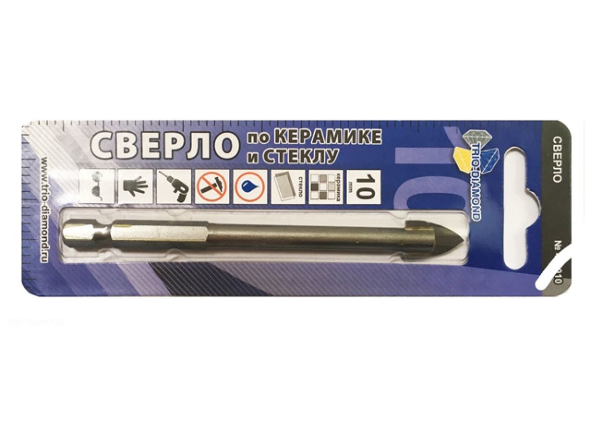 сверло по кафелю/стеклу 10 мм trio-diamond 430010 от BTSprom.by