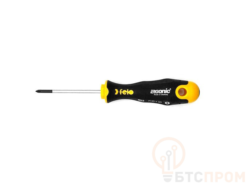 Отвертка крестовая Ergonic PH 0х60 Felo 40200110 фото в каталоге от BTSprom.by  Отвертка крестовая Ergonic PH 0х60 Felo 40200110 фото в каталоге от BTSprom.by