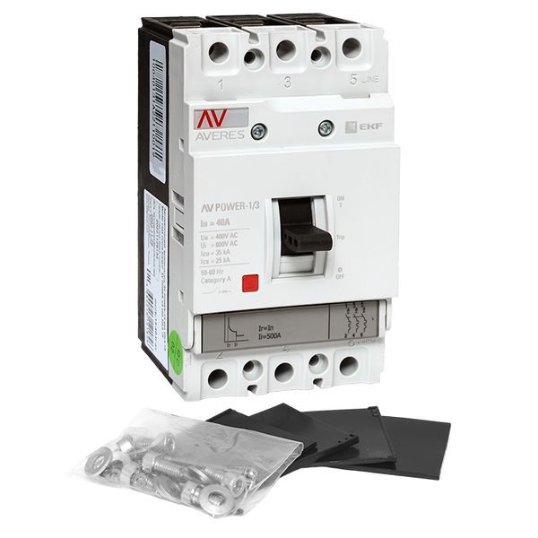  Выключатель автоматический 3п 40А 35кА AV POWER-1/3 TR AVERES EKF mccb-13-40-TR-av фото в каталоге от BTSprom.by