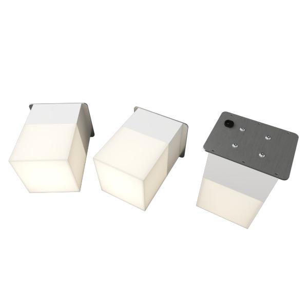 светильник светодиодный rve-lbx-lumo60-plaza7510-3-gr квадрат грильято 3шт 65х65х100мм 14вт встраиваемый 4000к бел. rvelektro rve00003296 от BTSprom.by