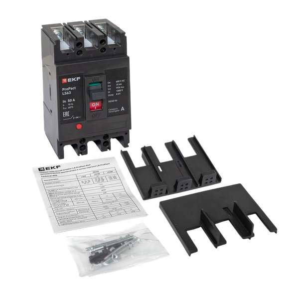  Выключатель автоматический 3п 50А 15кА LS63 ProPact EKF mccb-63-15-3-50-ls фото в каталоге от BTSprom.by