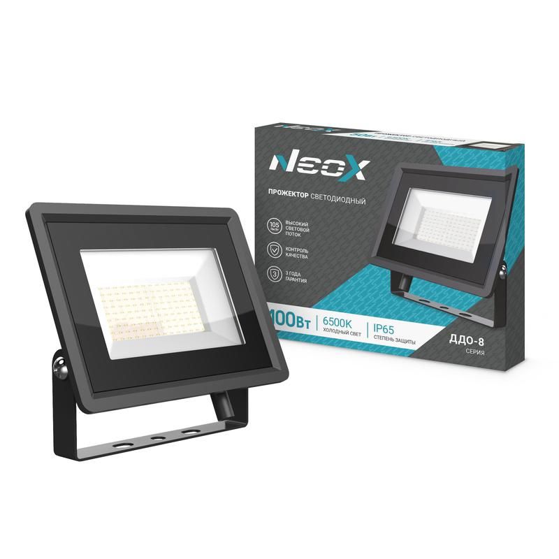прожектор светодиодный ддо-8 100вт 6500к ip65 10000лм 100лм/вт 230в neox 4690612037097 от BTSprom.by