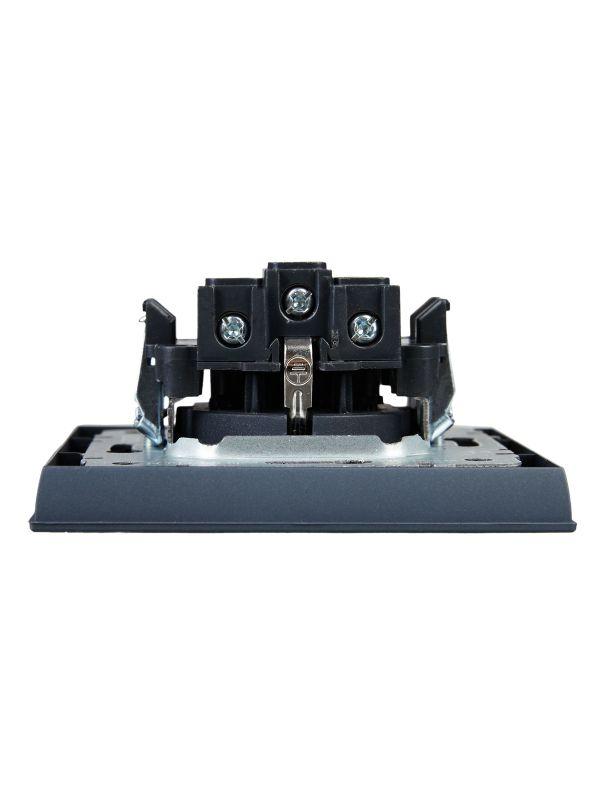  Розетка СП BRITE РСР14-1-0-БрМ 16А в сборе с заземл. защ. шторки маренго IEK BR-R14-16-K35-F фото в каталоге от BTSprom.by