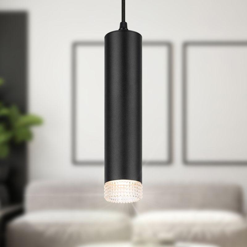 светильник подвесной (подвес) pl18 bk/cl mr16 gu10 потолочный цилиндр черн. прозр. эра б0058483 от BTSprom.by