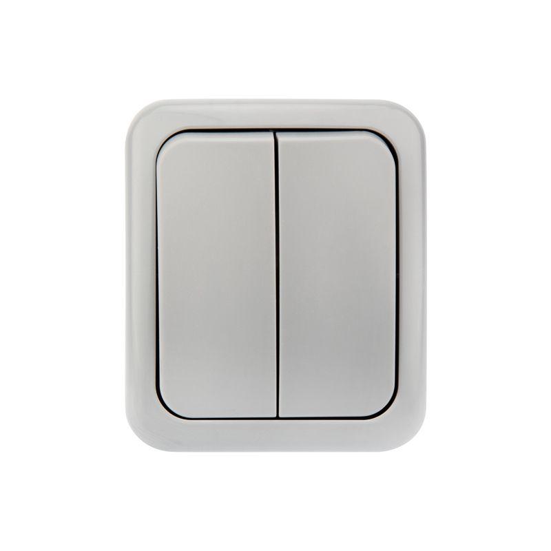  Выключатель 2-кл. ОП Mini OG IP54 сер. Kranz KR-78-0833 фото в каталоге от BTSprom.by