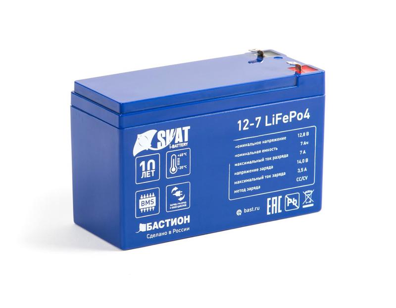 аккумулятор 12в 7а.ч li-ion skat i-battery 12-7 lifepo4 бастион 645 от BTSprom.by