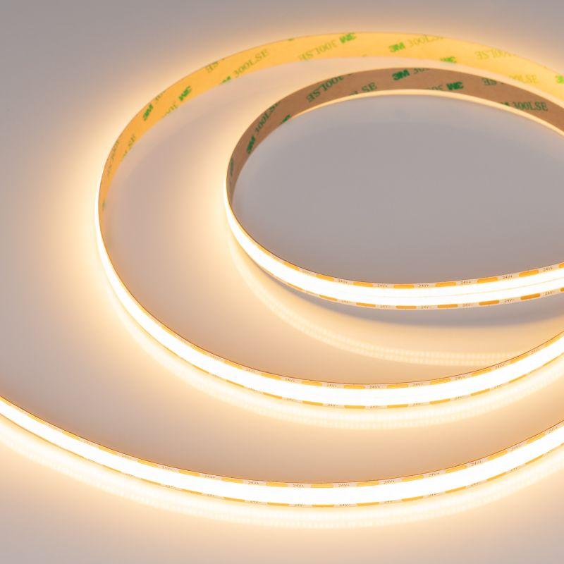 лента светодиодная cob-x1088-12mm 24v warm 2700к 22вт/м ip20 (уп.5м) arlight 046933 от BTSprom.by