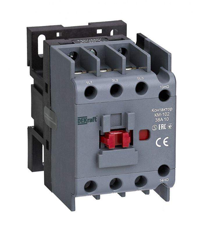 контактор 38а 230в ac ас3 ас4 1но+1нз км-102 dekraft 21934dek от BTSprom.by