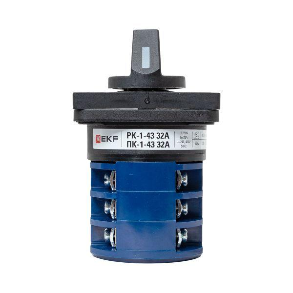  Переключатель кулачковый ПК-1-43 3П 32А "1-0-2" EKF pk-1-43-32 фото в каталоге от BTSprom.by