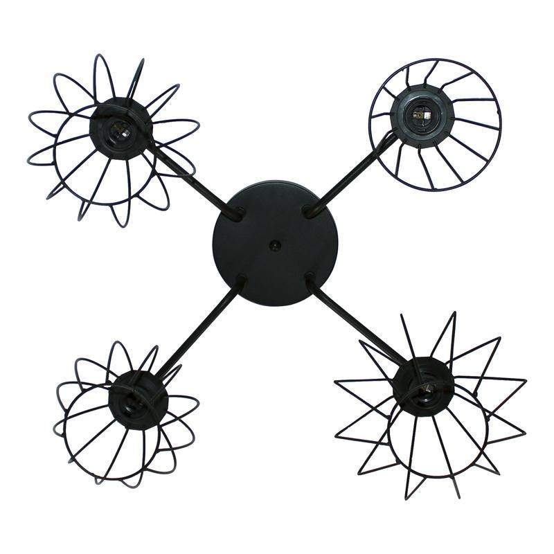  Светильник "Конти" 141 НПБ 01-4х60-127 Е27 (ИМ) потолочный медь черн. муар Элетех 1005405027 фото в каталоге от BTSprom.by