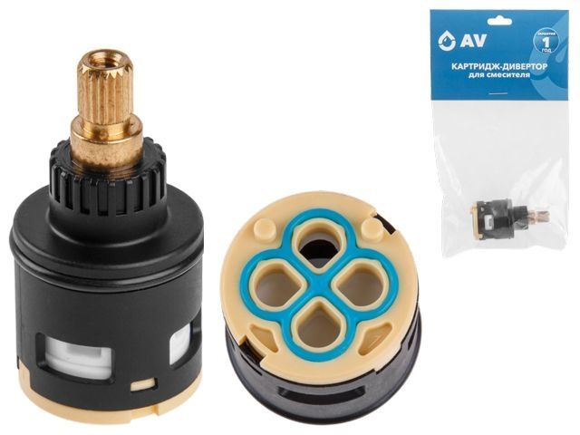 картридж-дивертор d26 для смесителя, тип g, av engineering (4 выхода) avsss-100 от BTSprom.by